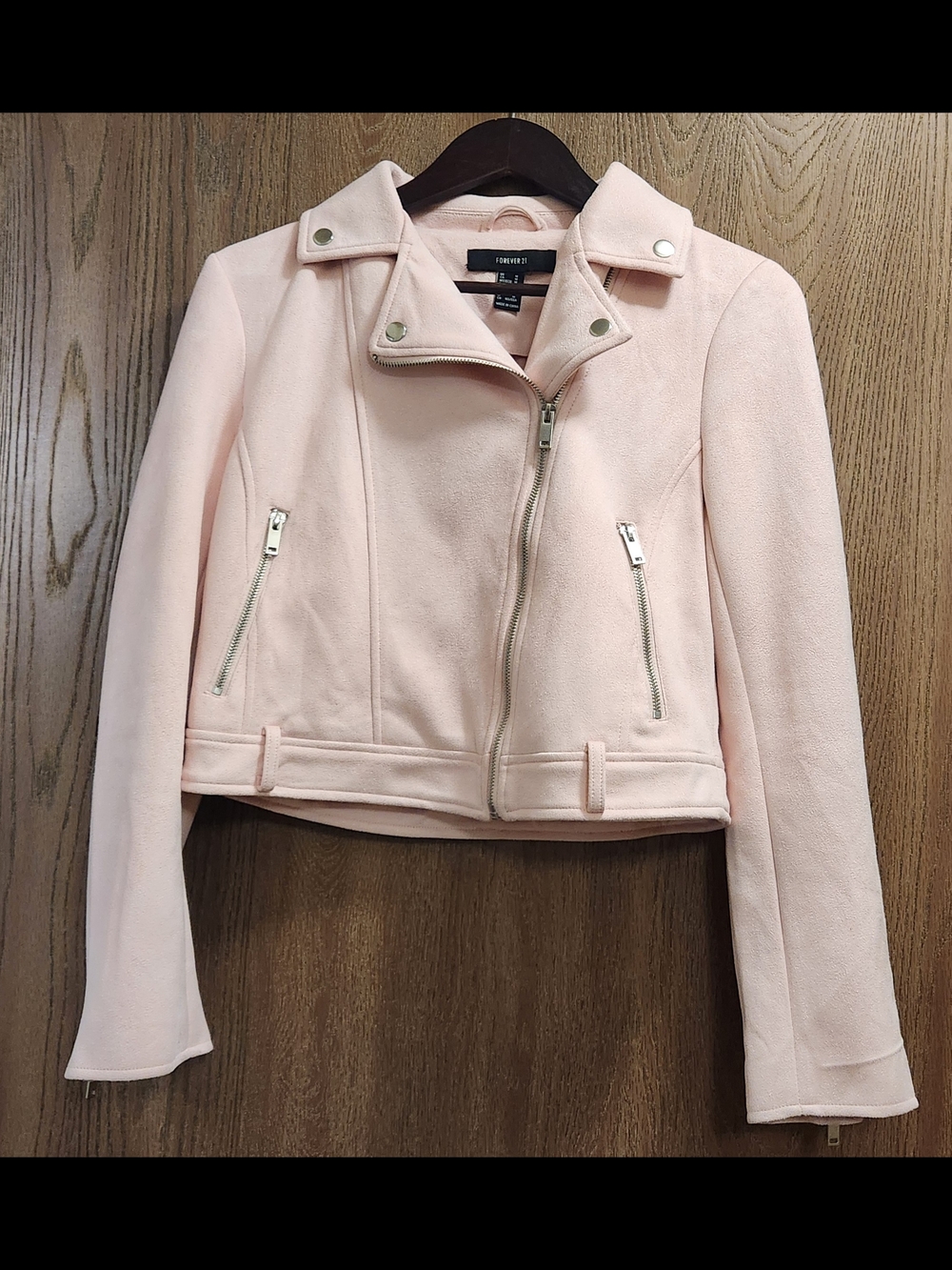 Forever 21 Blush Pink Moto Jacket